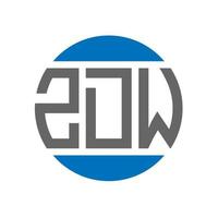 zdw-Brief-Logo-Design auf weißem Hintergrund. zdw kreative Initialen Kreis Logo-Konzept. zdw Briefgestaltung. vektor