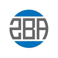 zba brev logotyp design på vit bakgrund. zba kreativ initialer cirkel logotyp begrepp. zba brev design. vektor