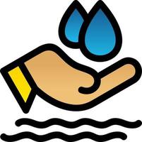 flaches Symbol für Wasser sparen vektor