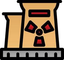 Kernkraftwerk flaches Symbol vektor