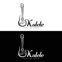 minimalistisk ukulele musik logotyp design, ukulele gitarr vektor. ukelele logotyp design vektor