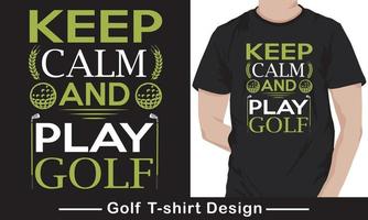 Golf-T-Shirt-Design-Grafikvorlage kostenloser Vektor