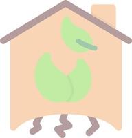 Grünes Haus flache Ikone vektor