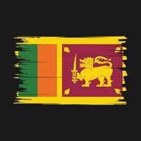 sri lanka flag pinselvektor vektor