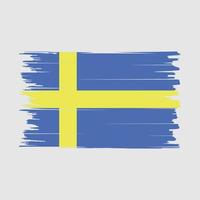 Pinselvektor der schwedischen Flagge vektor