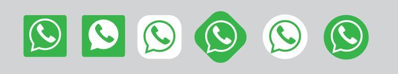 WhatsApp-Vektorsymbole gesetzt vektor