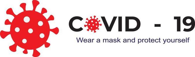underteckna försiktighet coronavirus. stoppa coronavirus banner. vektor