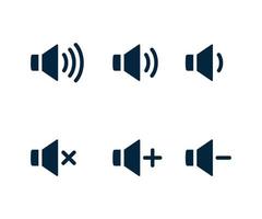 Lautsprecher-Icon-Set-Vektor. Sound-Vektor-Symbol. Symbol für die Lautsprecherlautstärke vektor