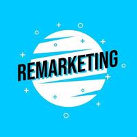 Werbebanner-Designvektor für Remarketing-Strategien vektor