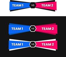 Team versus Sportspiele Symbol Label Design Vektor