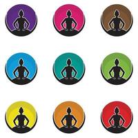 Yoga-Logo und Vektor mit Slogan-Vorlage