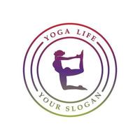 Yoga-Logo und Vektor mit Slogan-Vorlage