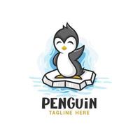 Pinguin-Logo-Vektor-Design-Vorlage vektor
