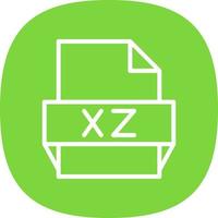 xz-Dateiformat-Symbol vektor