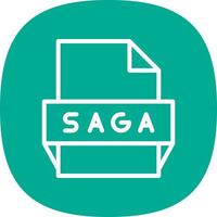 Saga-Dateiformat-Symbol vektor