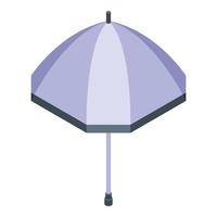 grå mode paraply ikon, isometrisk stil vektor