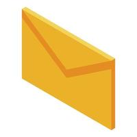 Mail-Brief-Symbol, isometrischer Stil vektor