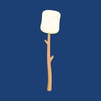 marshmallow pinne. marshmallow logotyp design. vit marshmallow ikon. vektor