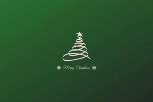 Dunkelgrüner Neujahrs- und Weihnachtshintergrund 2023 für Grußkarten oder Einladungen mit einem stilisierten Weihnachtsbaum. Vektor für Design mit Text. Folge10