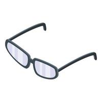 Schießsport-Brillen-Symbol, isometrischer Stil vektor