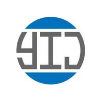 yij-Buchstaben-Logo-Design auf weißem Hintergrund. Yij kreative Initialen Kreis Logo-Konzept. yij Briefgestaltung. vektor