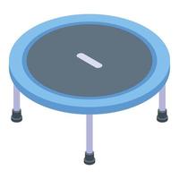 runda trampolin ikon, isometrisk stil vektor
