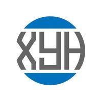 xyh brev logotyp design på vit bakgrund. xyh kreativ initialer cirkel logotyp begrepp. xyh brev design. vektor