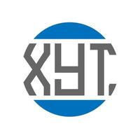 xyt-Buchstaben-Logo-Design auf weißem Hintergrund. xyt kreative Initialen Kreis Logo-Konzept. xyt-Buchstaben-Design. vektor