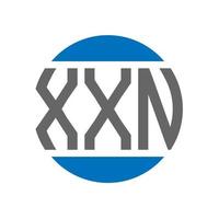 xxn-Buchstaben-Logo-Design auf weißem Hintergrund. xxn kreatives Initialen-Kreis-Logo-Konzept. xxn Briefgestaltung. vektor