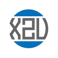 xzu brev logotyp design på vit bakgrund. xzu kreativ initialer cirkel logotyp begrepp. xzu brev design. vektor