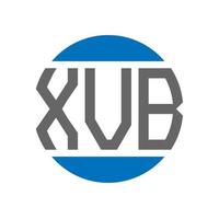 xvb-Brief-Logo-Design auf weißem Hintergrund. xvb kreative Initialen Kreis Logo-Konzept. xvb Briefgestaltung. vektor