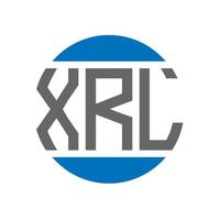 Xrl-Brief-Logo-Design auf weißem Hintergrund. Xrl kreative Initialen Kreis Logo-Konzept. xrl-Buchstaben-Design. vektor