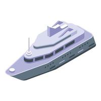 Yachtboot-Symbol, isometrischer Stil vektor