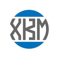 xkm-Brief-Logo-Design auf weißem Hintergrund. Xkm kreative Initialen Kreis Logo-Konzept. xkm Briefgestaltung. vektor