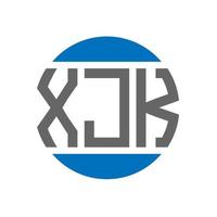 xjk-Buchstaben-Logo-Design auf weißem Hintergrund. xjk kreative Initialen Kreis Logo-Konzept. xjk Briefgestaltung. vektor