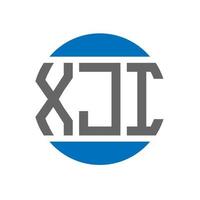 Xji-Brief-Logo-Design auf weißem Hintergrund. Xji kreative Initialen Kreis Logo-Konzept. Xji-Buchstaben-Design. vektor