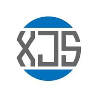 xjs-Brief-Logo-Design auf weißem Hintergrund. xjs kreative Initialen Kreis-Logo-Konzept. xjs Briefgestaltung. vektor