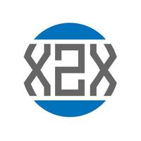 xzx-Buchstaben-Logo-Design auf weißem Hintergrund. xzx kreative Initialen Kreis-Logo-Konzept. xzx Briefgestaltung. vektor