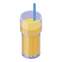 juice glas ikon, isometrisk stil vektor