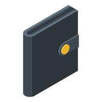 digital plånbok ikon, isometrisk stil vektor