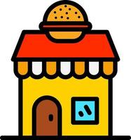 Burger-Shop-Vektor-Icon-Design vektor