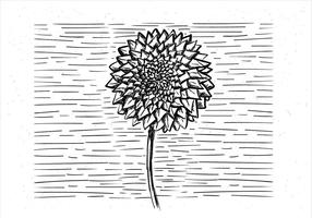 Freie Hand gezeichnete Vektor Blume