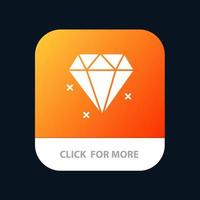 Diamant-Schmuck mobile App-Icon-Design vektor