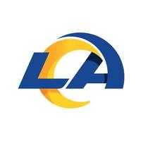 los angeles rams logo auf transparentem hintergrund vektor