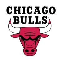 chicago bulls logo auf transparentem hintergrund vektor