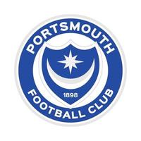 portsmouth fc-logo auf transparentem hintergrund vektor