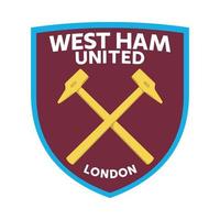 west ham united-logo auf transparentem hintergrund vektor