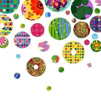 mehrfarbiger abstrakter heller Hintergrund mit dekorativen Kreisen. Elemente für die Gestaltung. Folge10. vektor