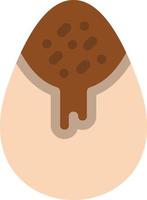 Schokoladen-Ei-Vektor-Icon-Design vektor