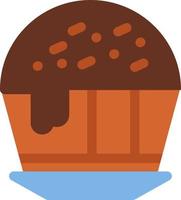 Schokoladen-Cupcake-Vektor-Icon-Design vektor